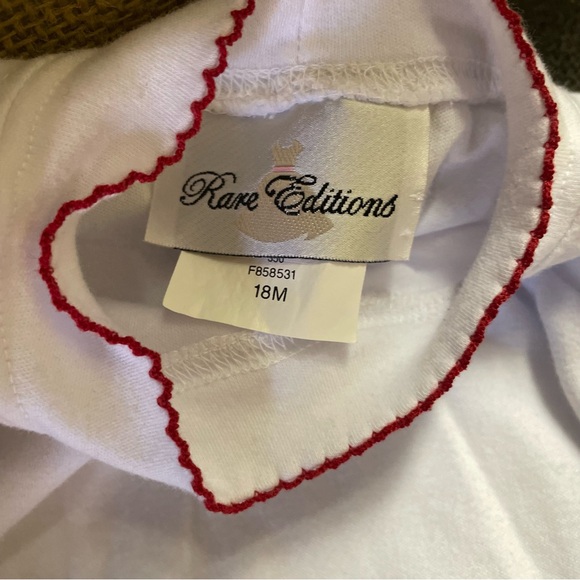 Rare Editions, Toddler 2 pc Cord Jumper w/mock neck onesie. 18 mo HEARTS ❤️ - Picture 3 of 10